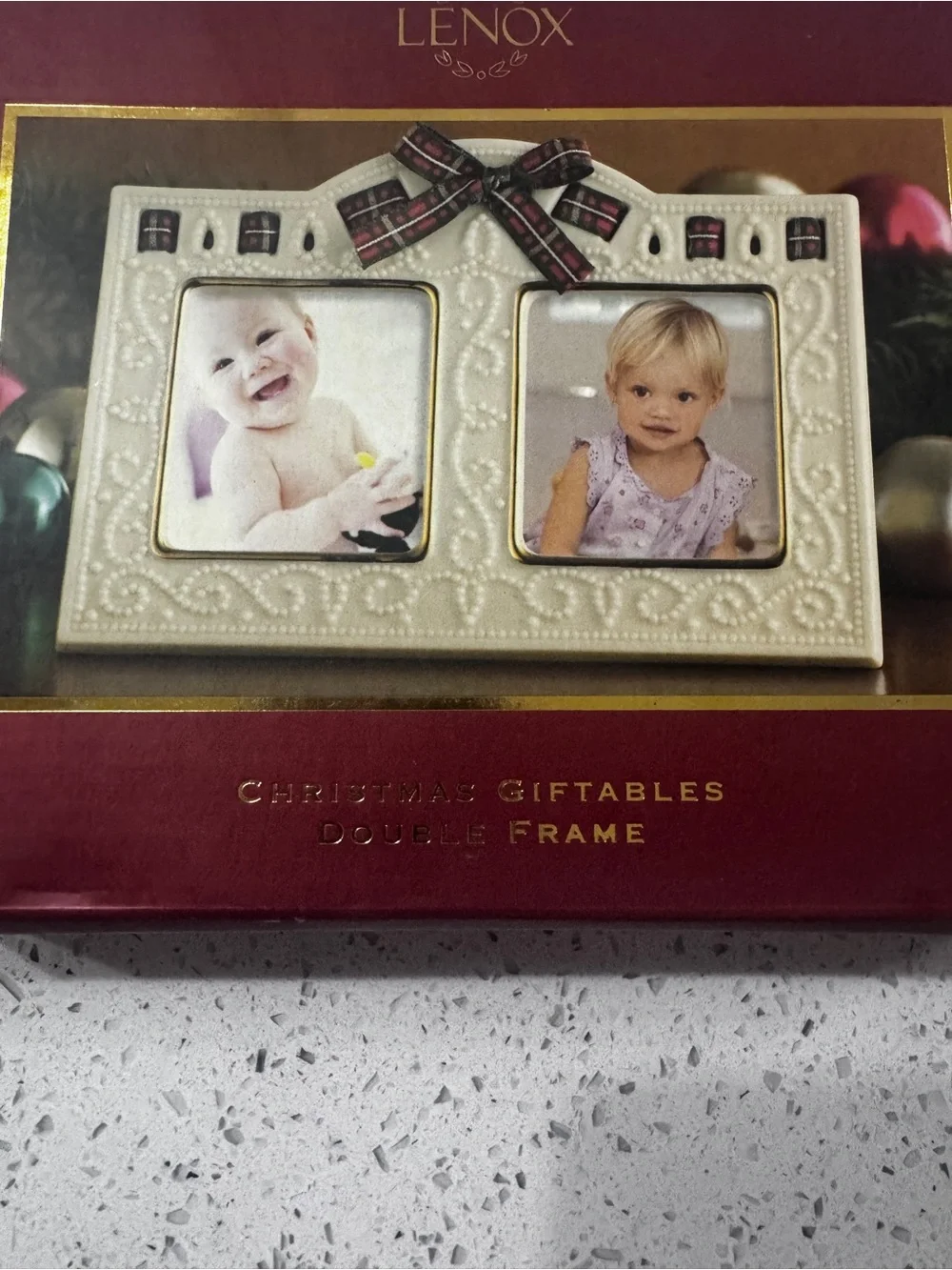 Lenox Christmas Double Picture Frame